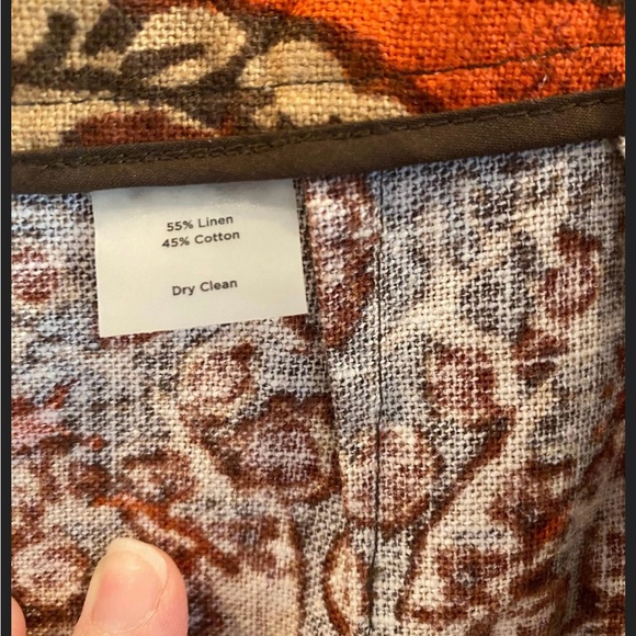 Talbots Paisley Linen Skirt Sz10 - Picture 7 of 7